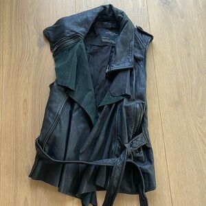 All Saints Leather vest